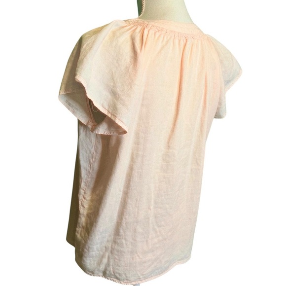 NWOT Rails ‘Alena’ Flutter-Sleeve Button Front Top in “Petal” Pink Size XS - Picture 10 of 16